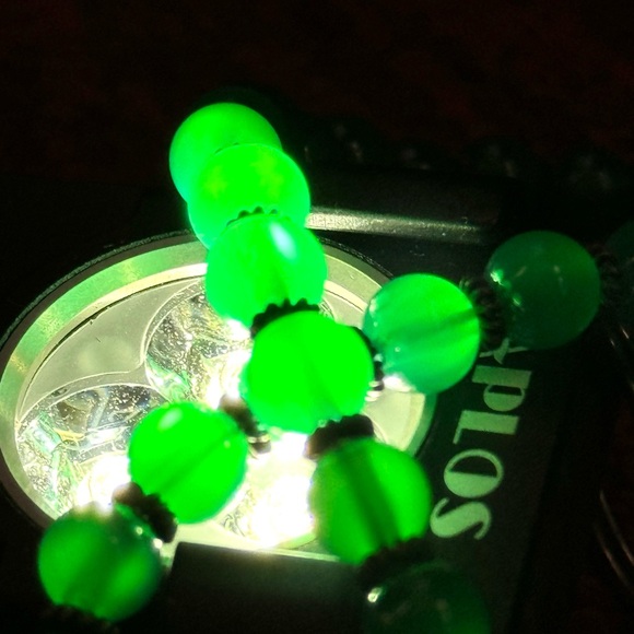 Antique and stunning apple green genuine jadeite handmade pendant necklace 18”in